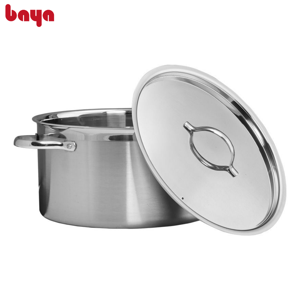 Nồi Inox Kèm Nắp BAYA COOKERY Chất Liệu Inox 3 Lớp Cao Cấp Hấp Thu Và Tản Nhiệt Đều Dùng Cho Mọi Loại Bếp 4012