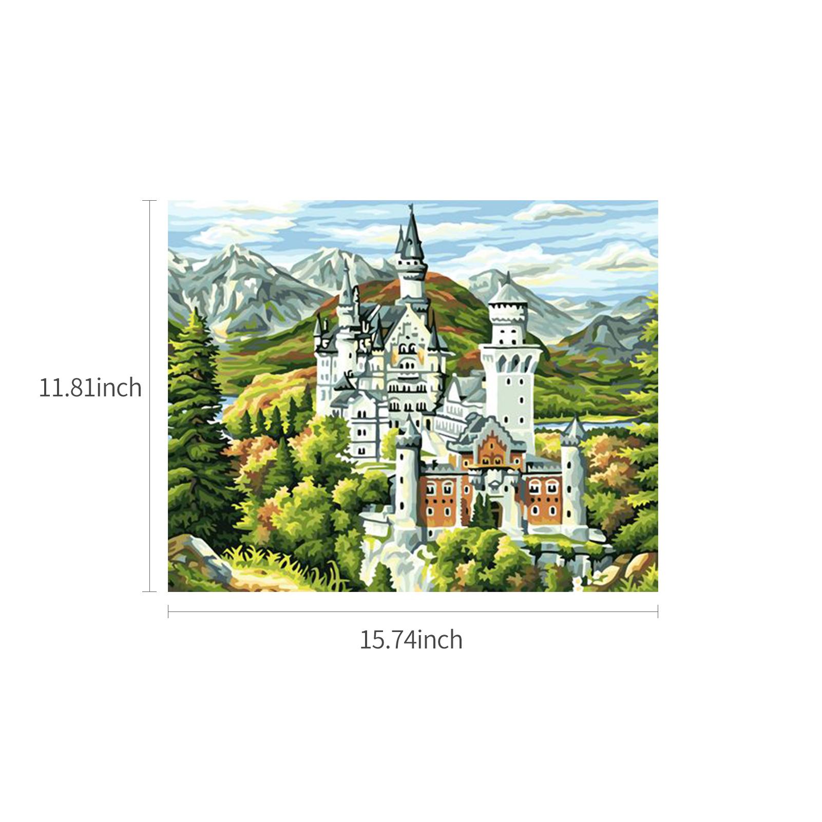 Bức tranh sơn dầu trên giấy Canvas dành cho người lớn, trẻ em mới bắt đầu thủ công, tập vẽ tại nhà - 40x50cm