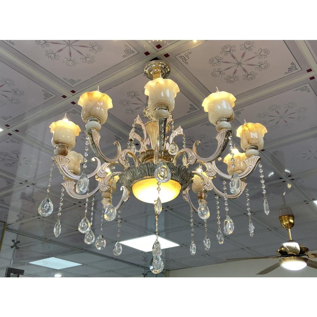Đèn chùm HENXE phong cách sang trọng trang trí nhà cửa hiện đại loại 8 tay - kèm bóng LED