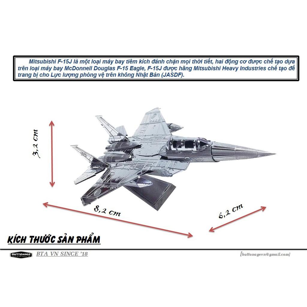 Mô Hình Lắp Ráp 3d Máy bay Tiêm kích Mitsubishi F-15J - Nhật