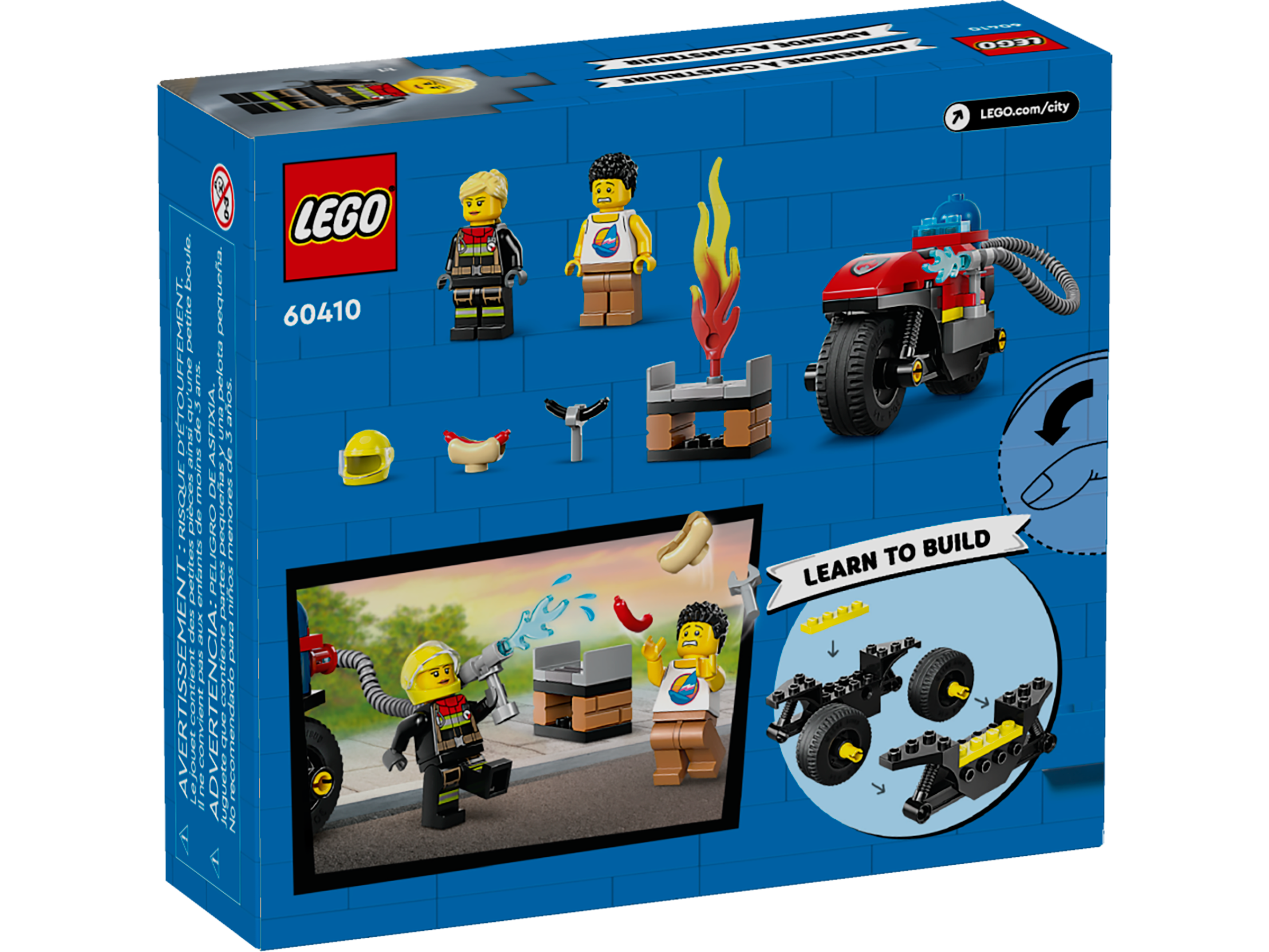Đồ Chơi Lắp Ráp Xe Mô Tô Cứu Hỏa - Fire Rescue Motorcycle - Lego City 60410 (57 Mảnh Ghép)