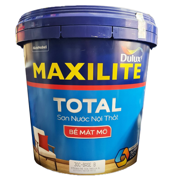 Sơn Nội Thất Maxilite Total 30C Mờ Sơn Nước Trong Nhà Chất Lượng Cao, Đẹp Và Lâu Phai Giúp Chống Bong Tróc Hiệu Quả