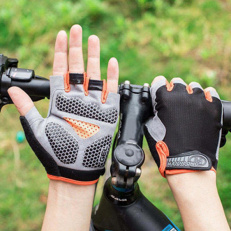 Nam Đi Xe Đạp Găng Tay Xe Đạp Ngón Găng Tay Tập Gym Nữ Mitten Thoáng Khí Chống Trượt MTB Xe Đạp Găng Tay Thể Dục Thể Thao Tập Luyện Găng Tay Color: Upgraded Blue Size: S