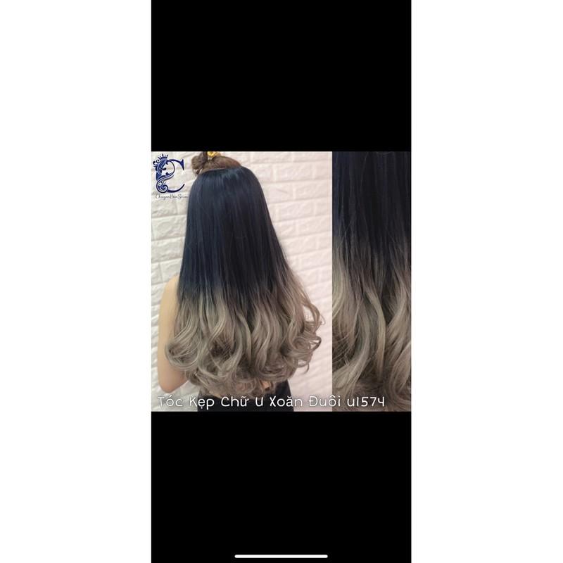 Tóc giả kẹp chữ u️ tóc giả kẹp chữ u 3/4 omber cao cấp