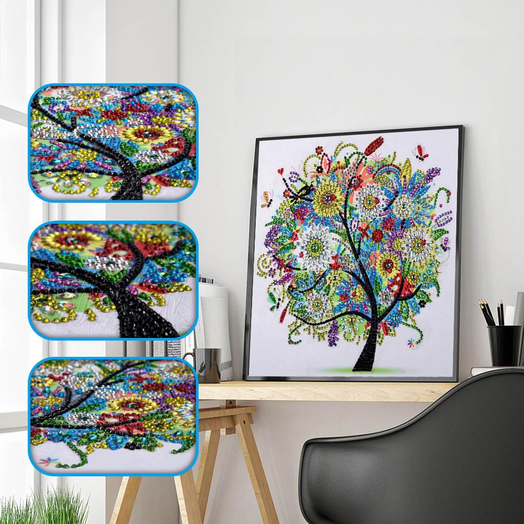 2Set 12" Special Shaped 5D DIY Diamond Painting Cross Stitch Arts Crafts Decor