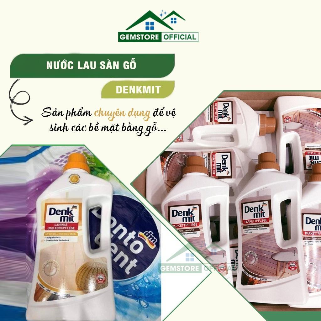 Nước Lau Sàn Gỗ Đa Năng Denkmit, Dung Dịch Vệ Sinh Sàn Nhà, Dung Tích 1L, An Toàn, Hiệu Quả, Nhập Đức