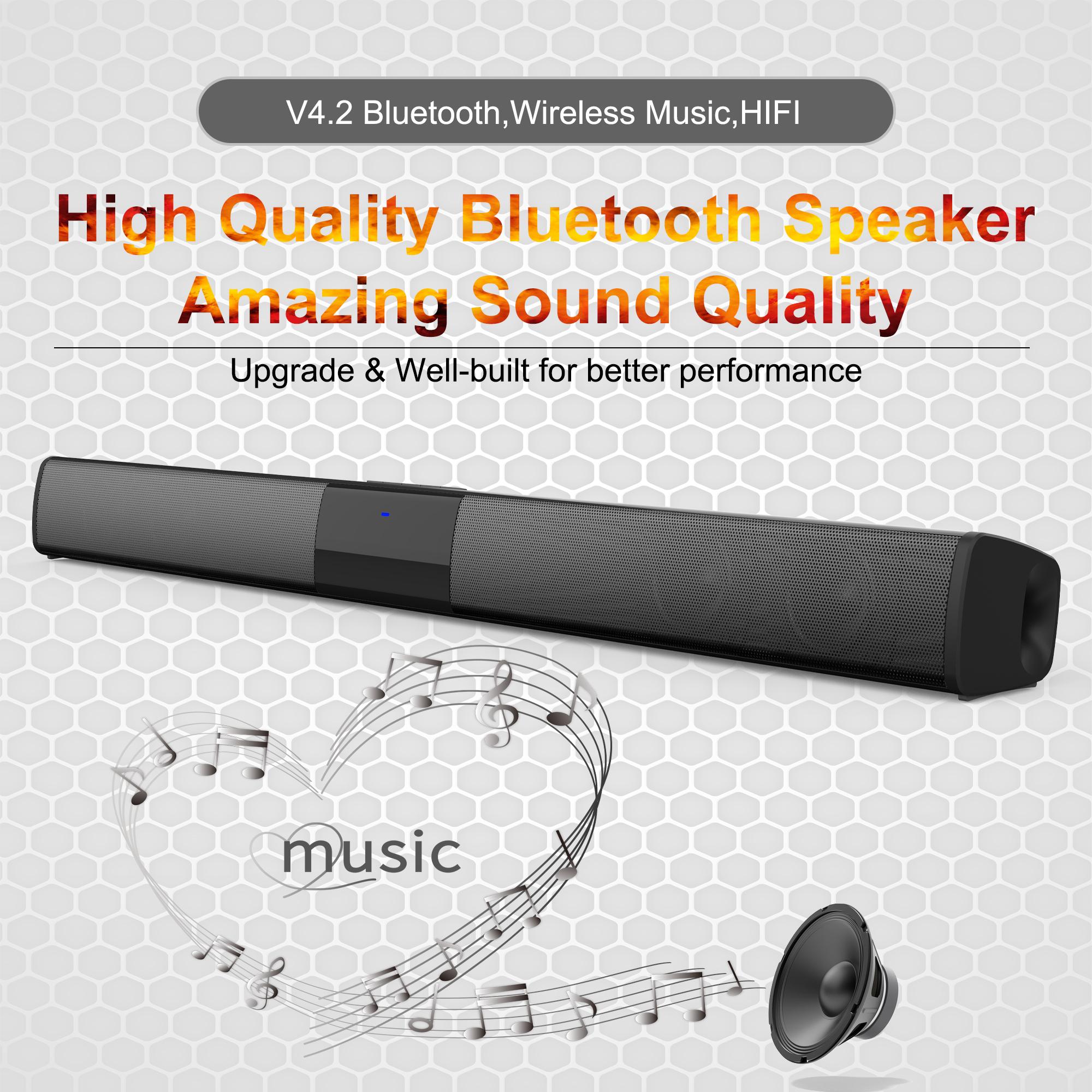 Rạp Hát Tại Nhà Hệ Thống Âm Thanh Loa Bluetooth Loa Máy Tính Cho Tivi Hộp Soundbar Loa Siêu Trầm Radio Trung Tâm Âm Nhạc Boom Box Cột Color: 330 mm BS28A
