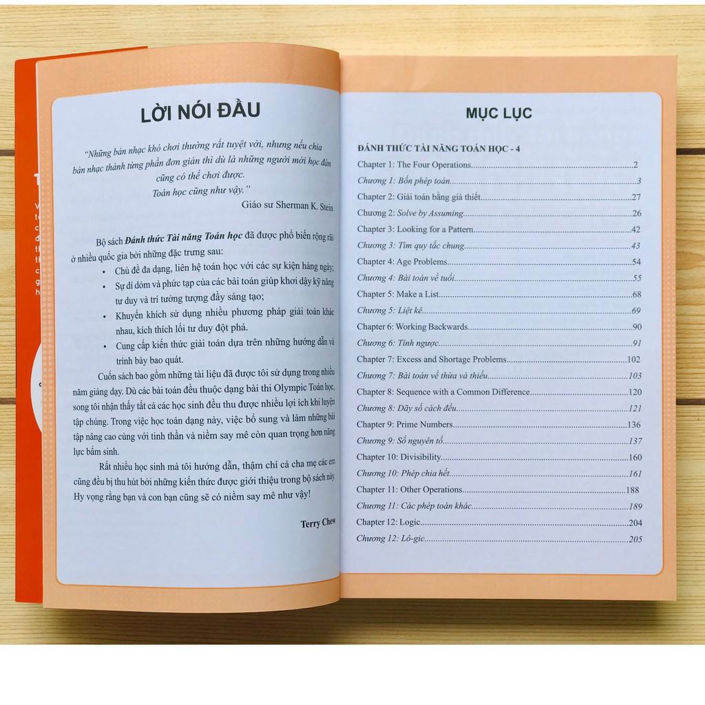 Sách Đánh Thức Tài Năng Toán Học 4, Toán Singapore lớp 4, lớp 5 ( 10 - 12 tuổi )