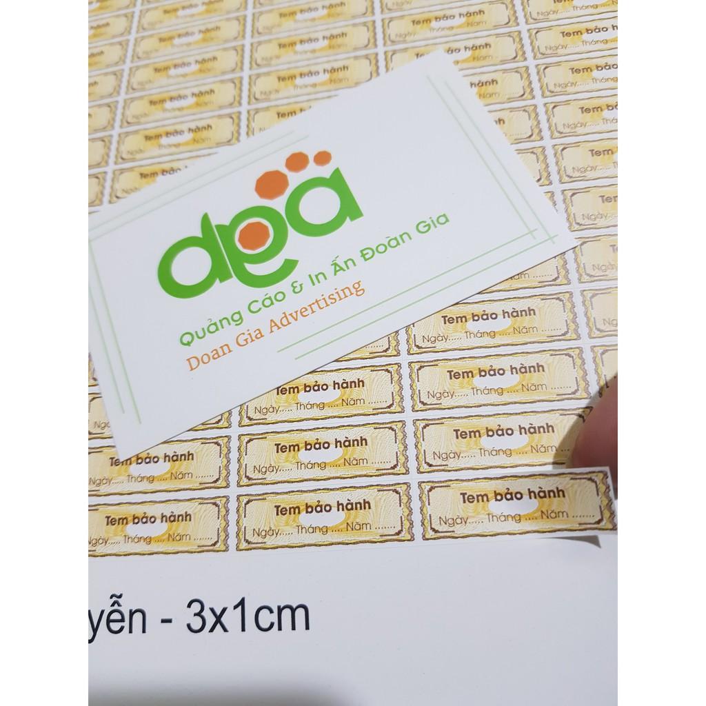 Decal bể niêm phong, bảo hành 2.5x1cm 1000 tem