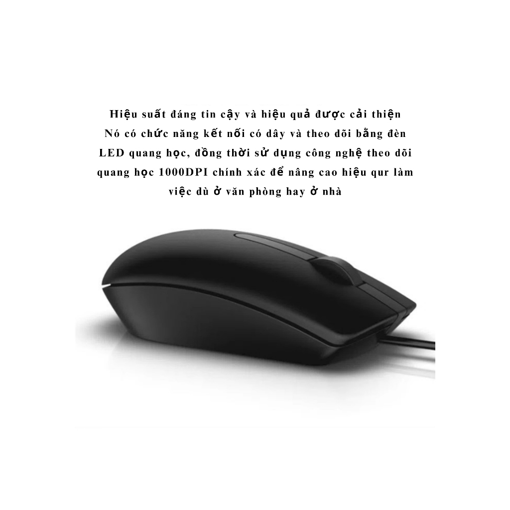 Chuột Có Dây MS116 (Đen) Dây Dài, Thiết Kế Ôm Tay, Thuận Cả 2 Tay Chuyên Nghiệp Văn Phòng Máy Tính Laptop Tivi USB - Hàng Nhập Khẩu