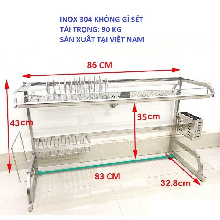 Kệ úp chén bát inox 304 trên chậu rửa - Kệ để trên bồn rửa chén - Kệ để chén bát trên chậu rửa