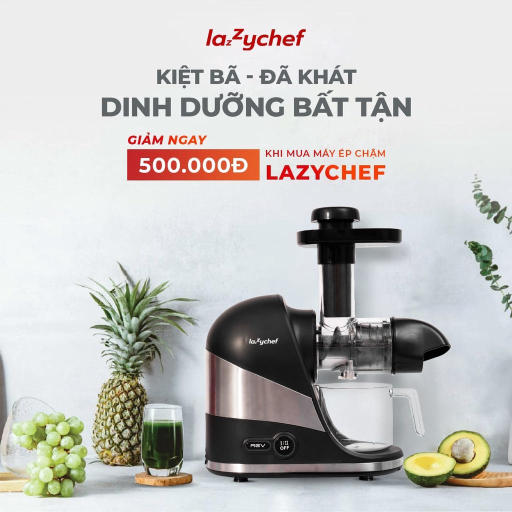 Máy Ép Chậm Trục Ngang Lazychef Màu Đỏ- Ép Trái Cây, Rau Củ Không Lo Kẹt Bã, Dễ Vệ Sinh Dung Tích 800ml Dùng Cho 5 Người – Hàng Chính Hãng