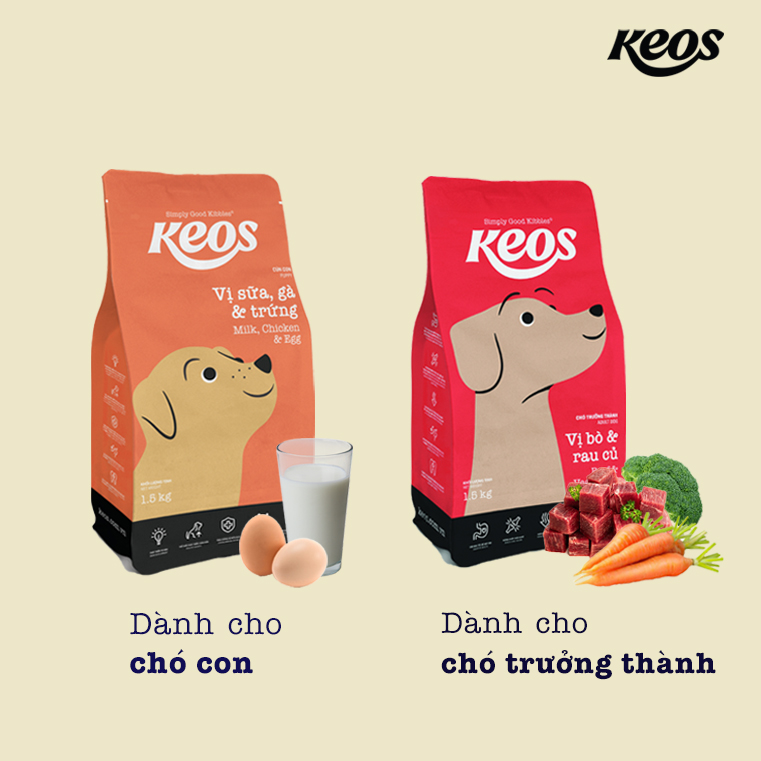 20KG Thức ăn cho Chó Keos Adult - VỊ GÀ &amp; RAU CỦ - Đồ ăn cho chó Keos Adult - Chicken and Vegetables