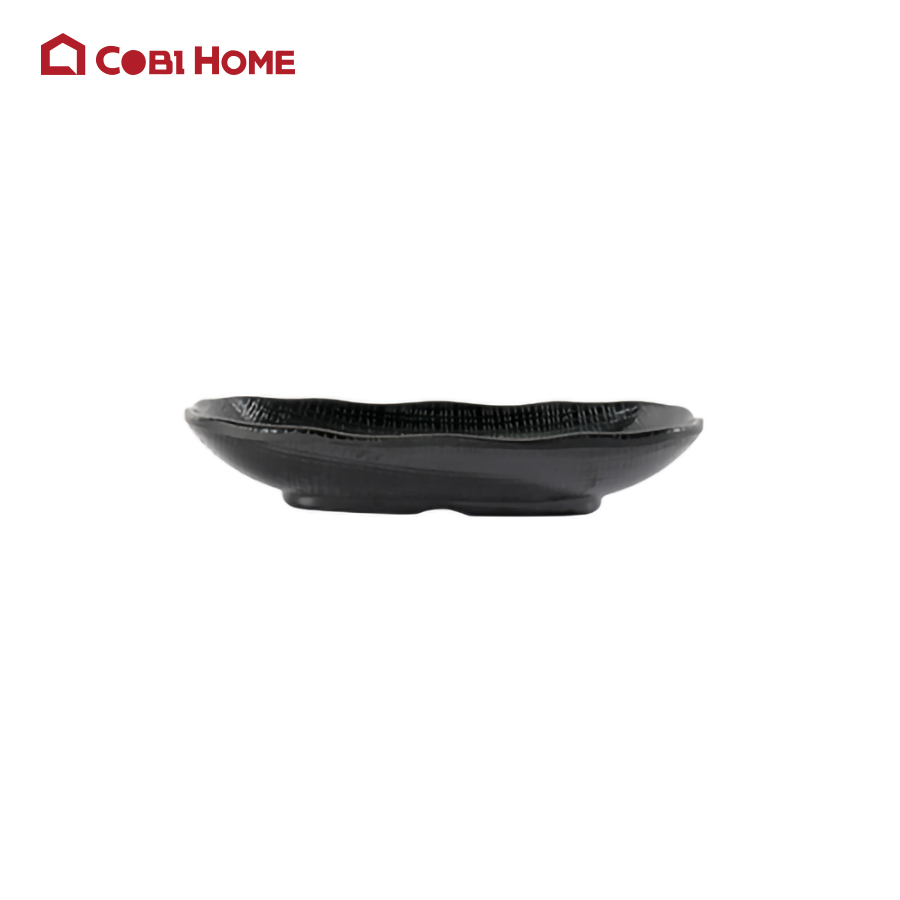Tô chữ nhật màu đen nhám bằng melamine