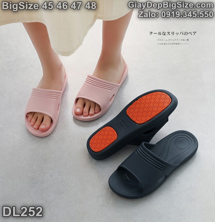 Dép lê đúc nguyên khối, dép quai ngang cỡ lớn 45 46 47 48 cho nam cao to chân ú bè. Big size slippers for wide feet