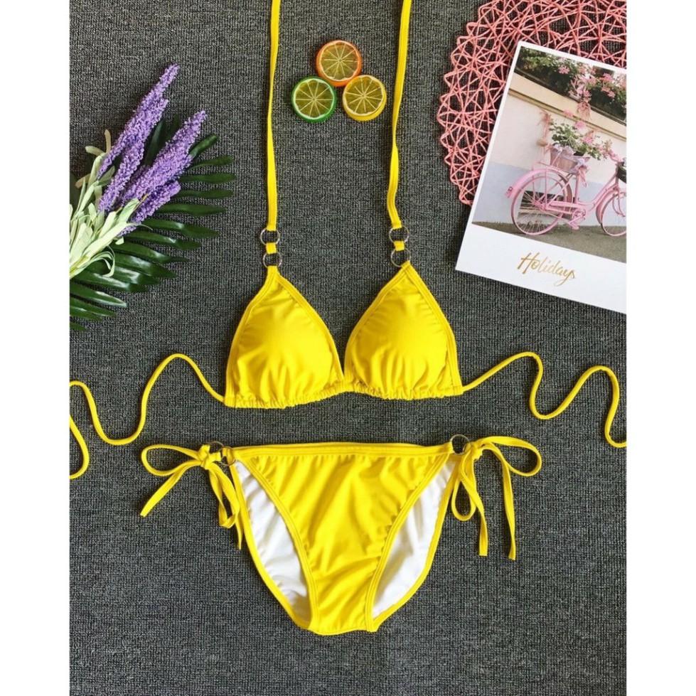 Bikini tam giác cạp thấp nhiều màu mặc đi biển đi bơi cách điệu siêu đẹp