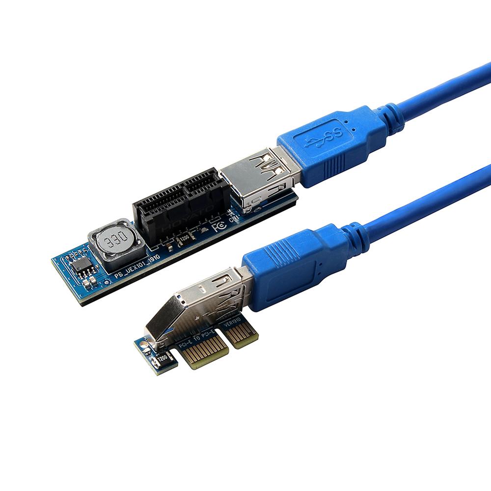 Cáp mở rộng Mini PCI-E 1X Bộ điều hợp Riser được cấp nguồn