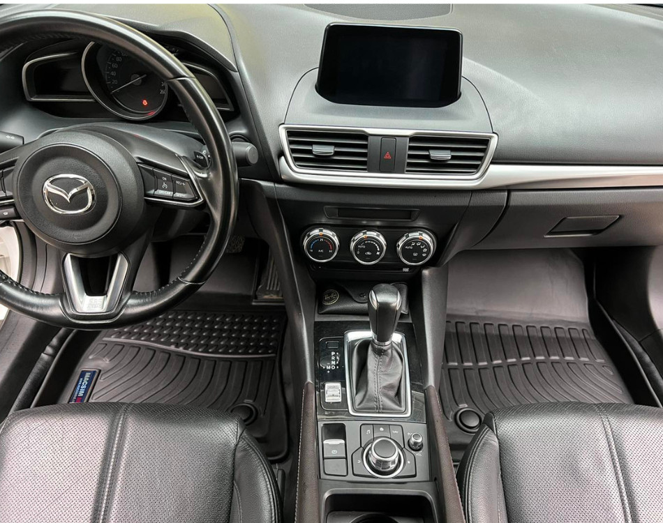 Thảm lót sàn xe ô tô MAZDA 3  2013-2019 Nhãn hiệu Macsim chất liệu nhựa TPE đúc khuôn cao cấp - màu đen