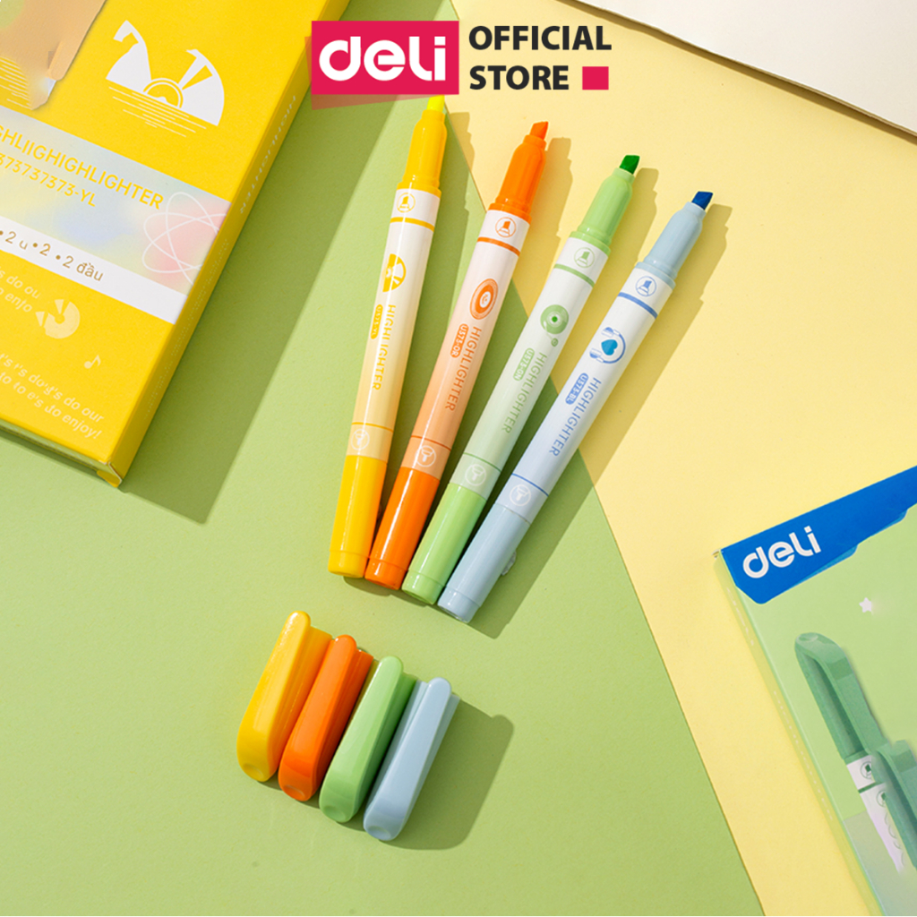 Bút Nhớ Dòng Bút Note Đánh Dấu Dòng Highlight Dạ Quang Pastel BST Limited Deli - Phù Hợp Học Sinh Văn Phòng - CU373