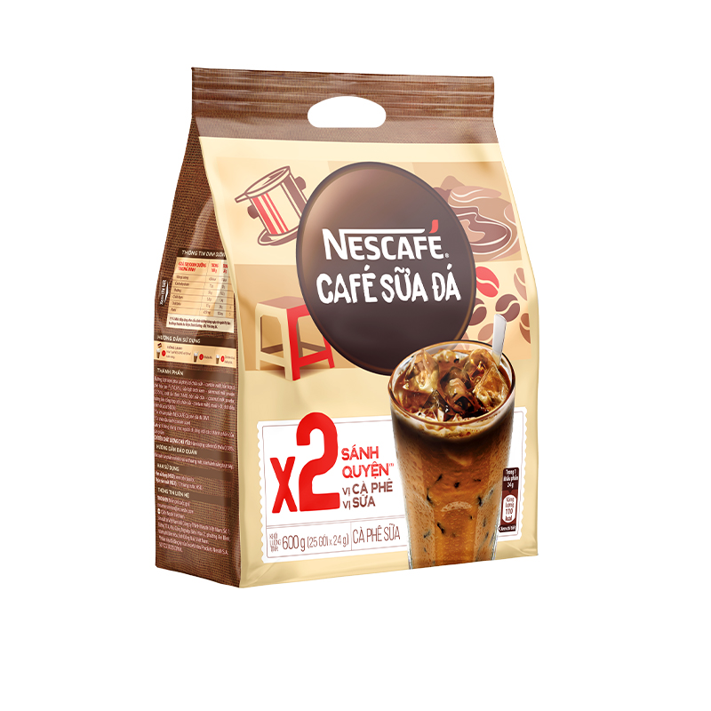 Combo 2 Bịch Cà phê sữa NESCAFÉ (Bịch 25 gói x 24 g)