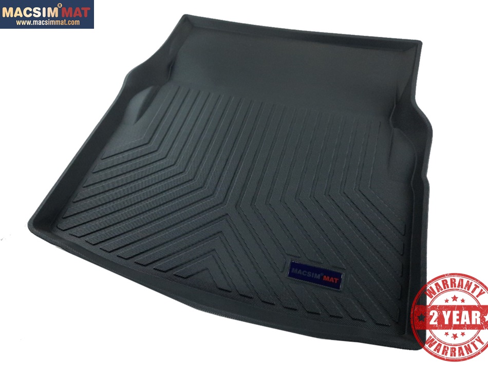 Thảm lót cốp xe ô tô Mercedes E-Class E-Class nhãn hiệu Macsim chất liệu TPV cao cấp màu đen
