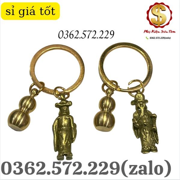 Móc Khoá Thần Tài Chiêu Tài Lộc, Phong Thủy May Mắn Bằng Đồng