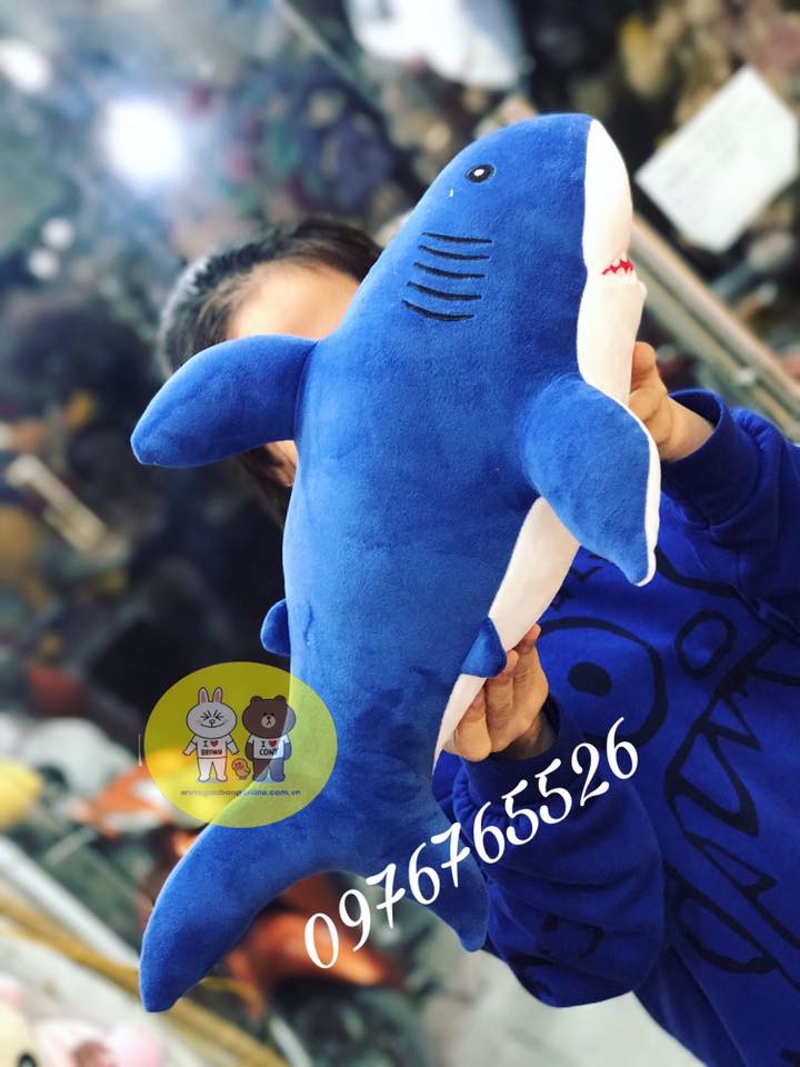 Gấu bông cá mập shark kích thước từ 50cm-1m