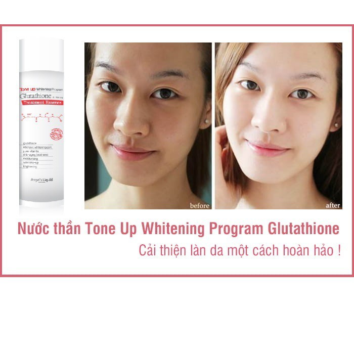 Combo Dưỡng Trắng Da Angel's Liquid 7DAY Whitening Program Glutathione 700V (Toner 150ml, Serum 50ml)