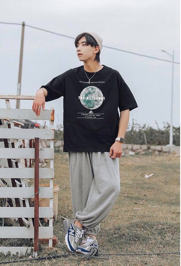 Áo thun tay lỡ form rộng - phông nam nữ cotton oversize - T shirt trái đất - 2N Unisex