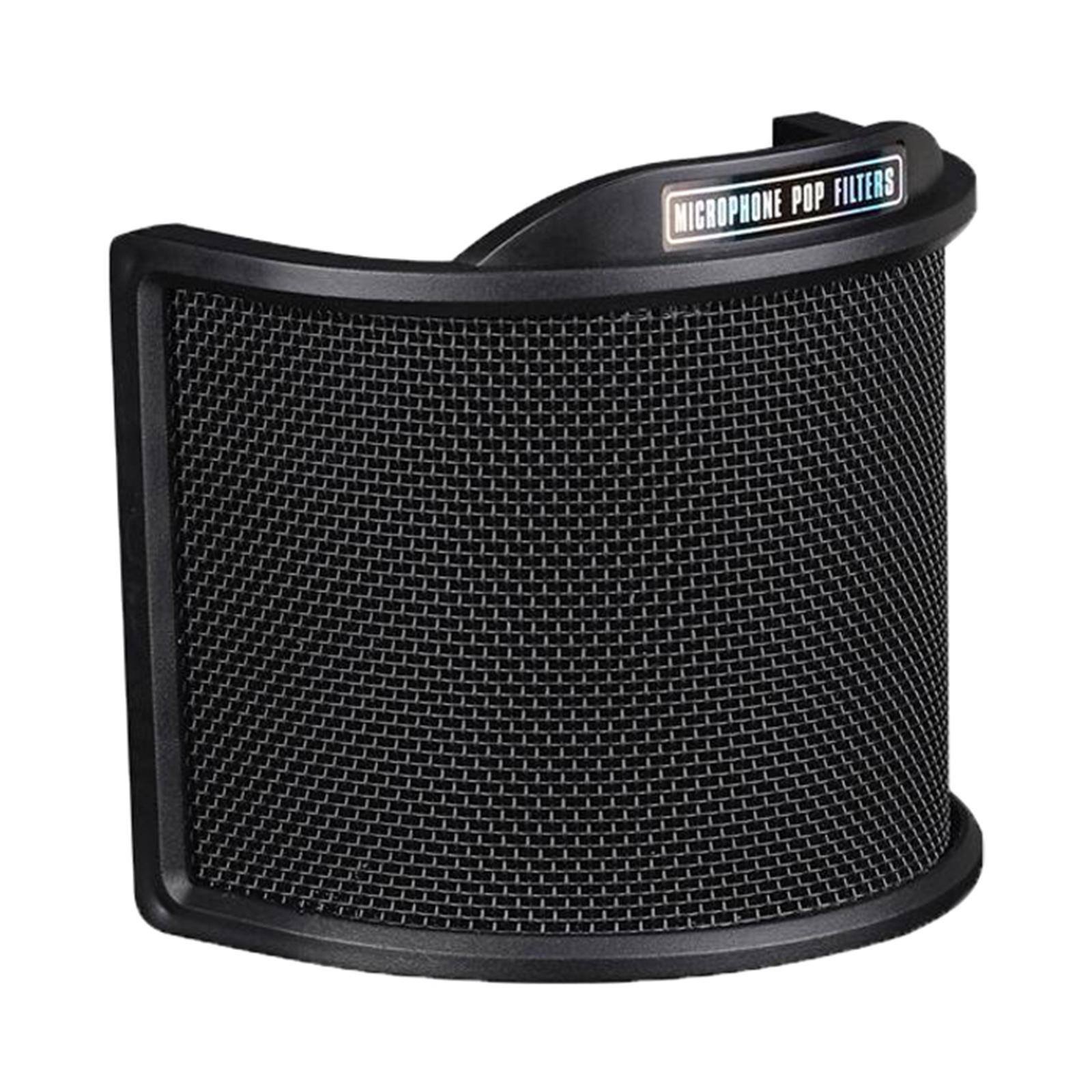 U Shape Microphone POPs Filter, Microphone Windscreen Cover for Streaming Broadcasting Videos Studio Vocal Recording