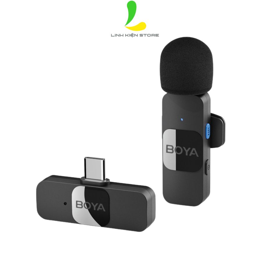 Micro thu âm không dây Boya BY-V10 - Micro cài áo nhỏ gọn sử dụng cho hệ điều hành Android khả năng chống ồn hiệu quả - Hàng chính hãng