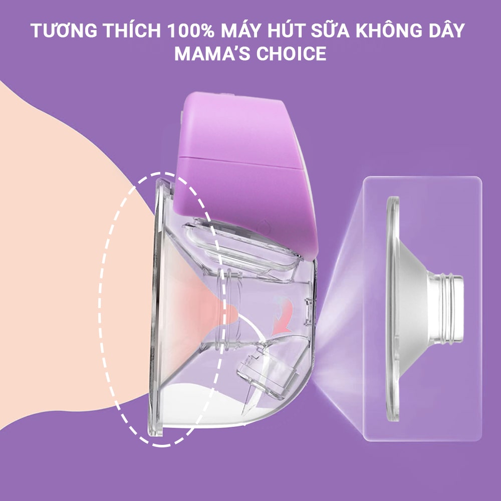 Phễu Hút Sữa Silicone Dùng Cho Máy Hút Sữa Rảnh Tay Mama’s Choice, Chất Liệu Silicone Cao Cấp và Mềm Mại