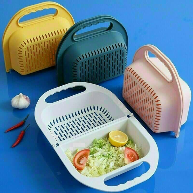 Rổ Nhựa Gấp Gọn Gập Đôi