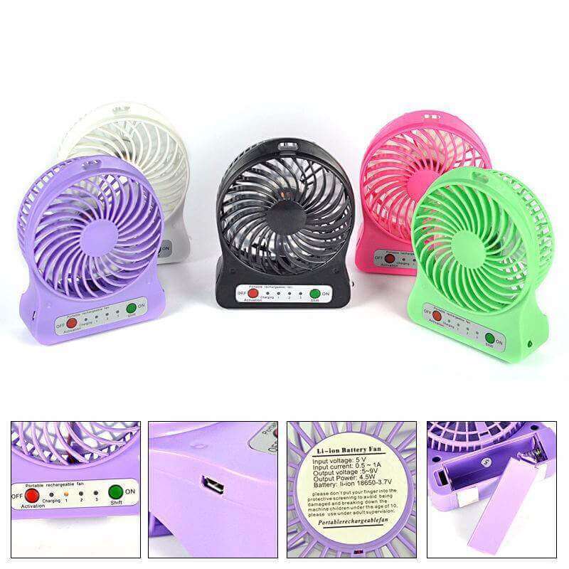 Quạt tích điện mini tiện lợi