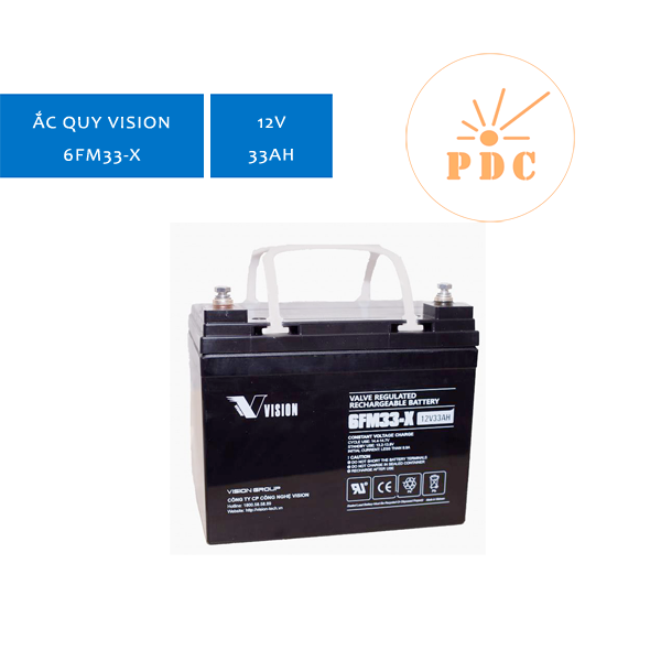 Ắc quy Vision 6FM33-X 12V 33Ah - (PDC-TECH)