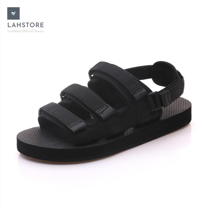 Hình ảnh Giày sandal nam 3 quai trơn LAHSTORE