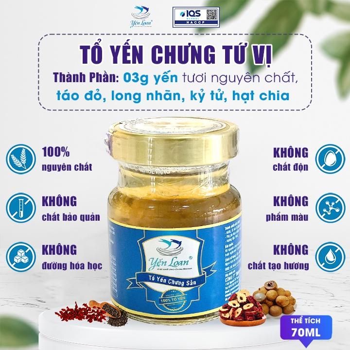 Yến Chưng Sẵn Yến Loan Hũ 3g Chưng Tứ vị Không Chất Bảo Quản Chăm Sóc Sức Khỏe Cho Trẻ Em