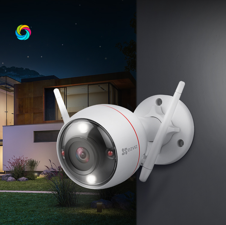 Camera IP Wifi ngoài trời EZVIZ C3W 4MP - ban đêm có màu - đàm thoại 2 chiều - Có đèn và còi báo động - hổ trợ thẻ nhớ lên đến 256G - hàng nhập khẩu