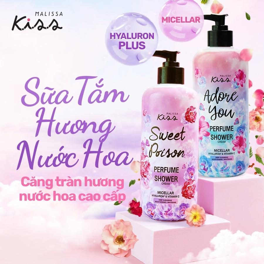 Combo Sữa tắm &amp; Sữa dưỡng Hương Nước Hoa Malissa Kiss - Hương Adore You 350ml