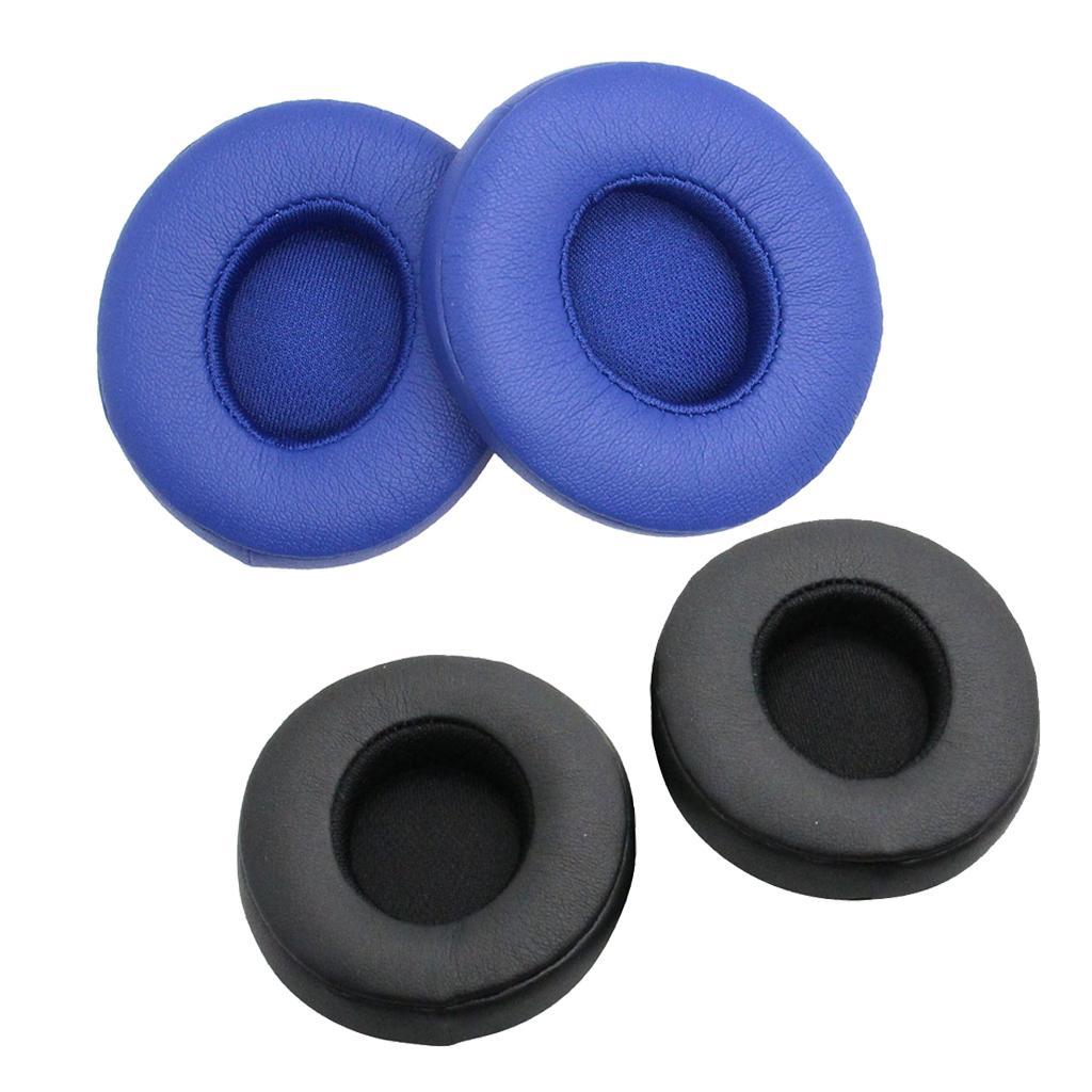 Replacements Ear Pad Earpads Cushions for Beats Solo 2 Solo 3 Headphones Black & Blue