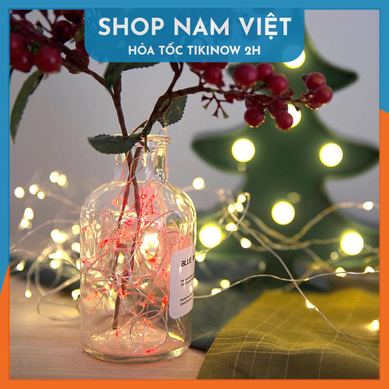 Đèn Led Đom Đóm Dây Đồng Uốn Dẻo Trang Trí Noel, Giáng Sinh, Năm Mới