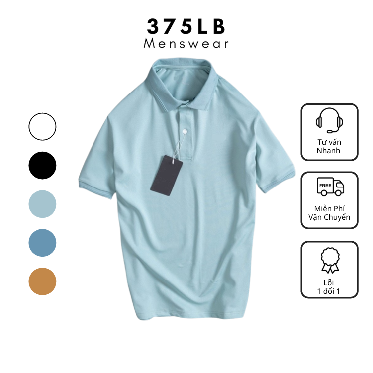 Áo PoLo Nam Ngắn Tay có cổ chất Cotton Pique chuẩn Form Regular Fit Cao Cấp