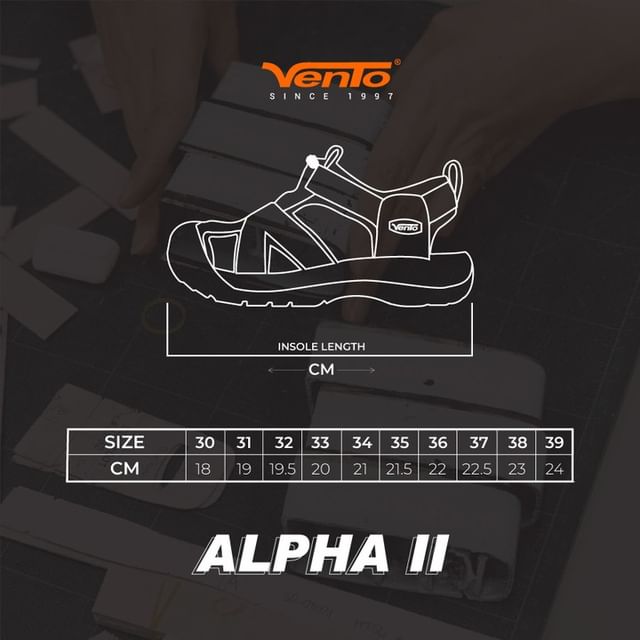 Giày dép Sandals Vento ALPHA I Teen/Trẻ em màu Đen đi học/đi dã ngoại/đi chơi SD08001