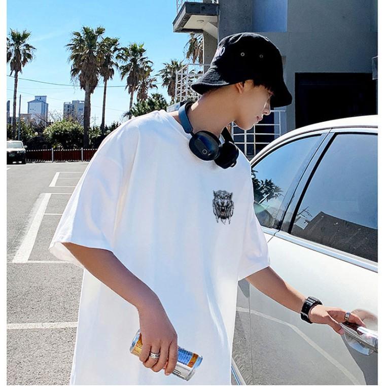 Áo thun tay lỡ form rộng unisex Ninja chibi black