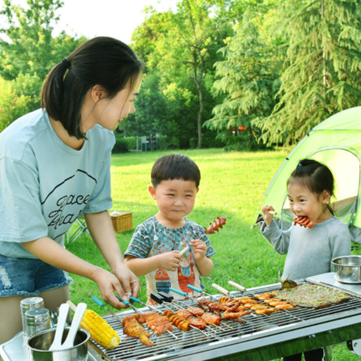 Bếp Nướng Than Hoa Ngoài Trời Gấp Gọn, Bếp Nướng BBQ Có Thể Mang Đi Du Lịch Dã Ngoại - Hàng Chính Hãng