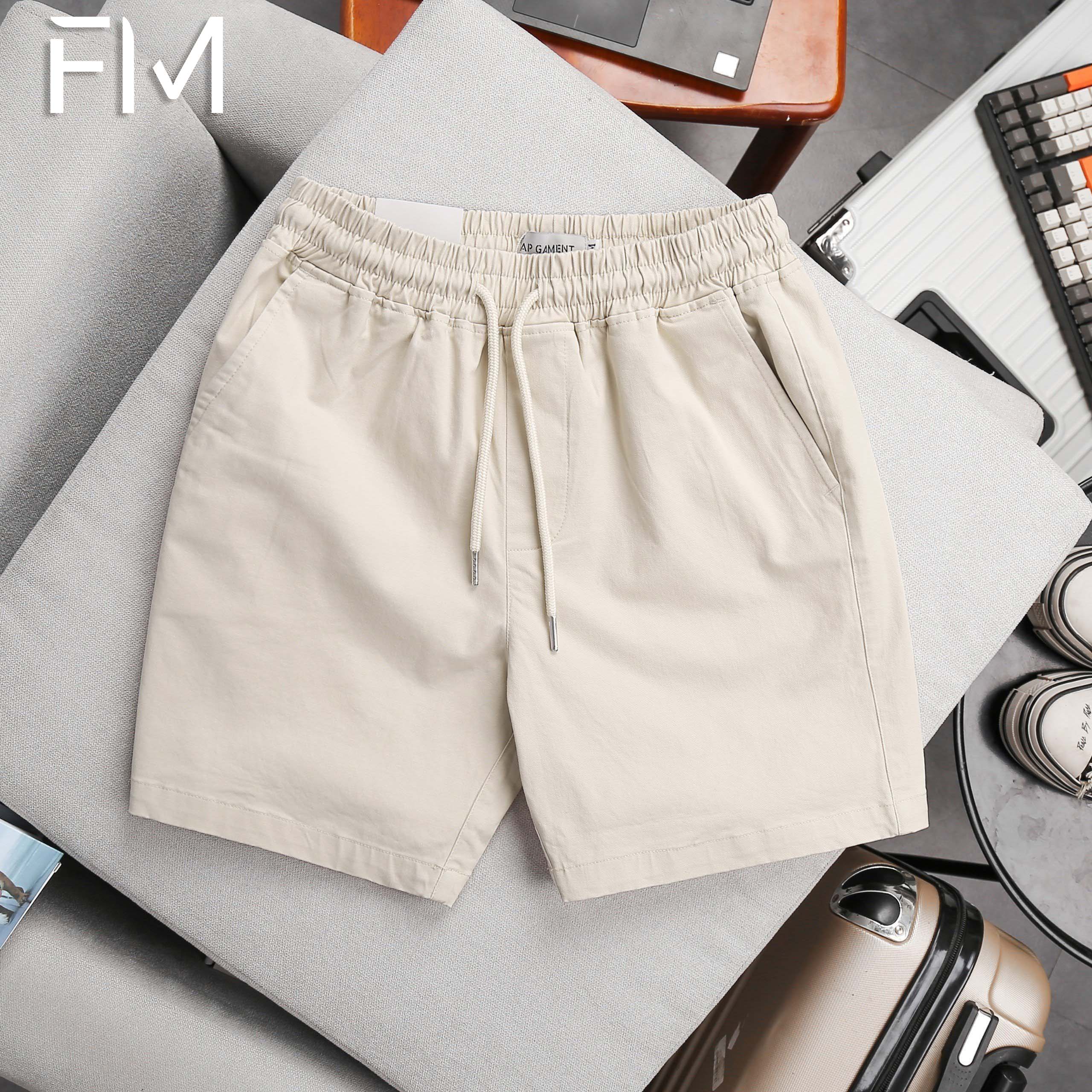 Quần short kaki nam lưng thun, kaki mềm mịn, big size cho người 95kg - FORMEN SHOP - FMPS227