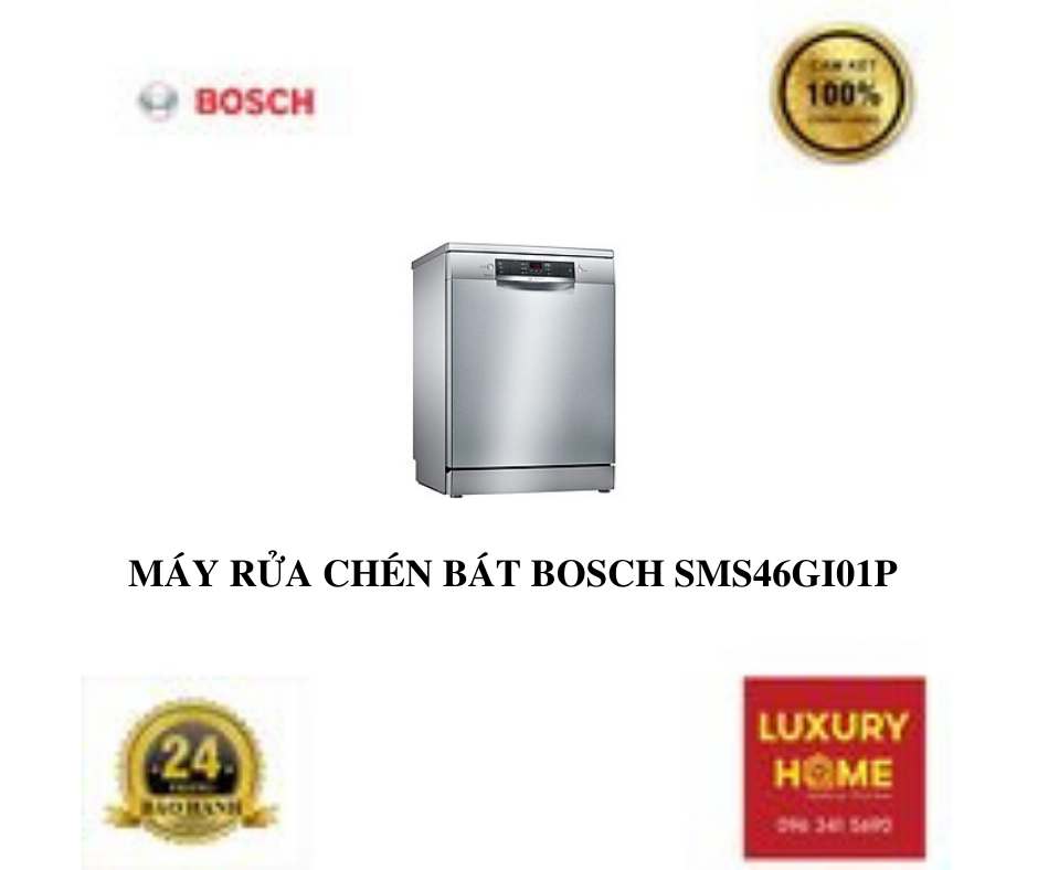 MÁY RỬA CHÉN BÁT BOSCH SMS46GI01P - hàng chính hãng