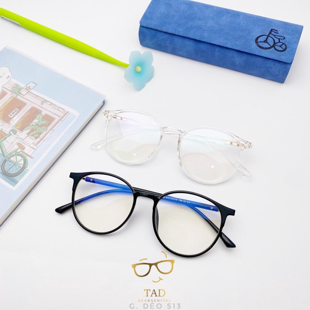 SALE Gọng kính dáng tròn Nhựa Dẻo nam nữ thiết kế phong cách phụ kiện thời trang 513 - TAD Accessories FS3 - Trắng