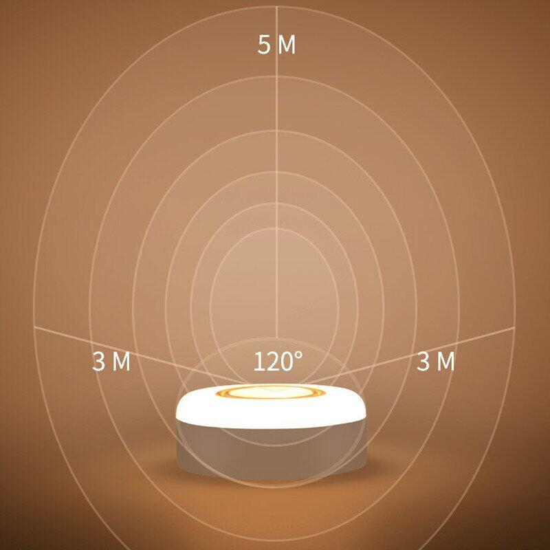 LED Night lights/ wall lamp, White shell, White/ Gold (warm white) lighting, Wireless smart sensing, For living room, bedroom, staircase, corridor, indoor night light, Use AA battery power, 0.25W
