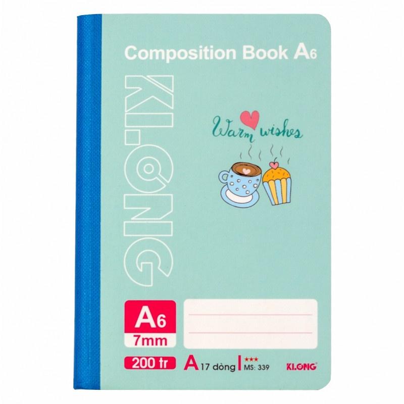 Sổ kẻ ngang may dán gáy Composition book A6 200 trang 58/92; MS: 339